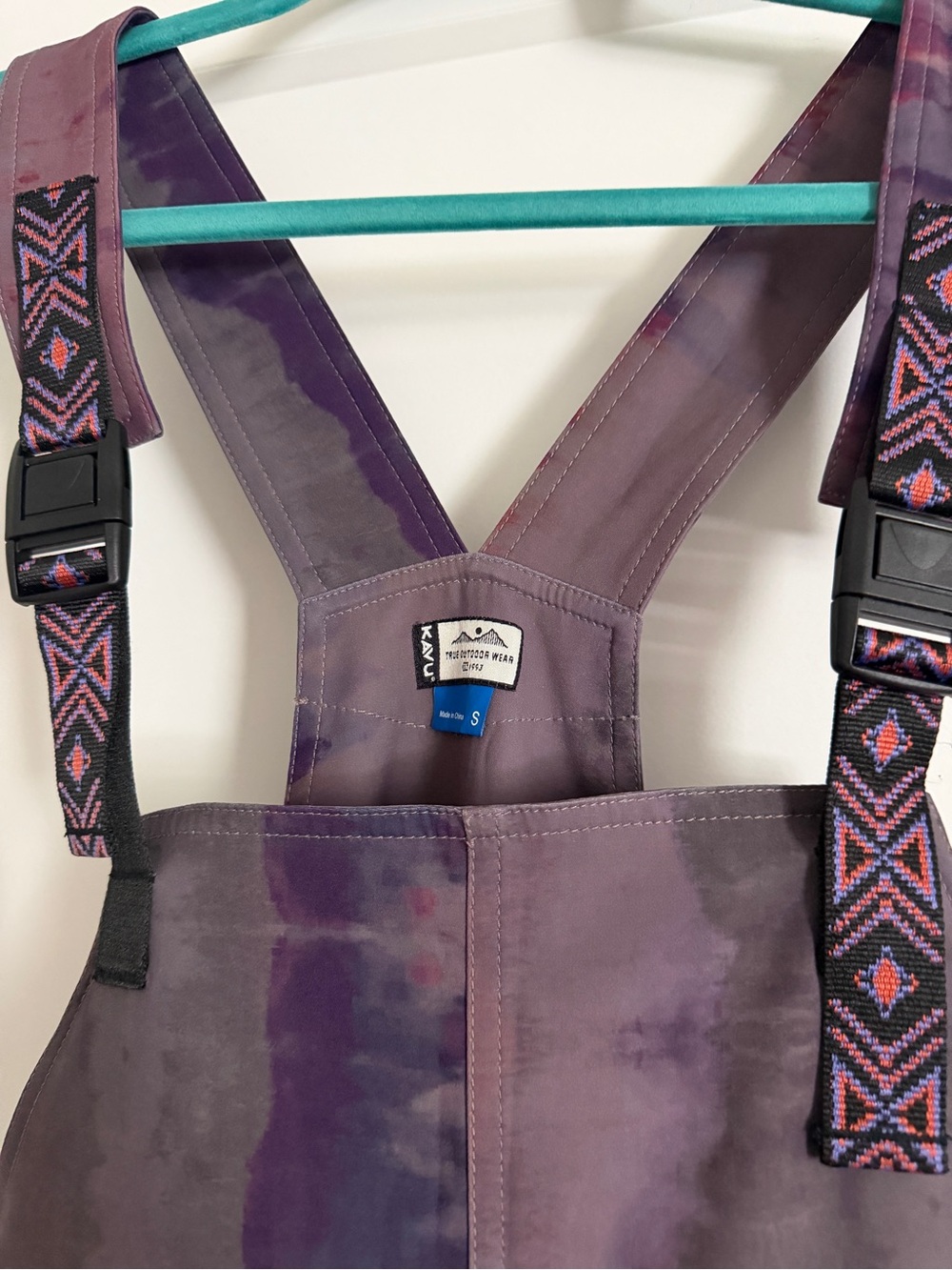 Kavu Sun Blas Tie-Dye Purple & Rust Overalls - Picture 3 of 3
